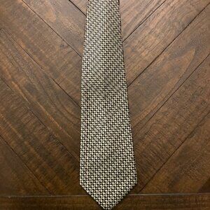 Geometric Tie - Silver and Black